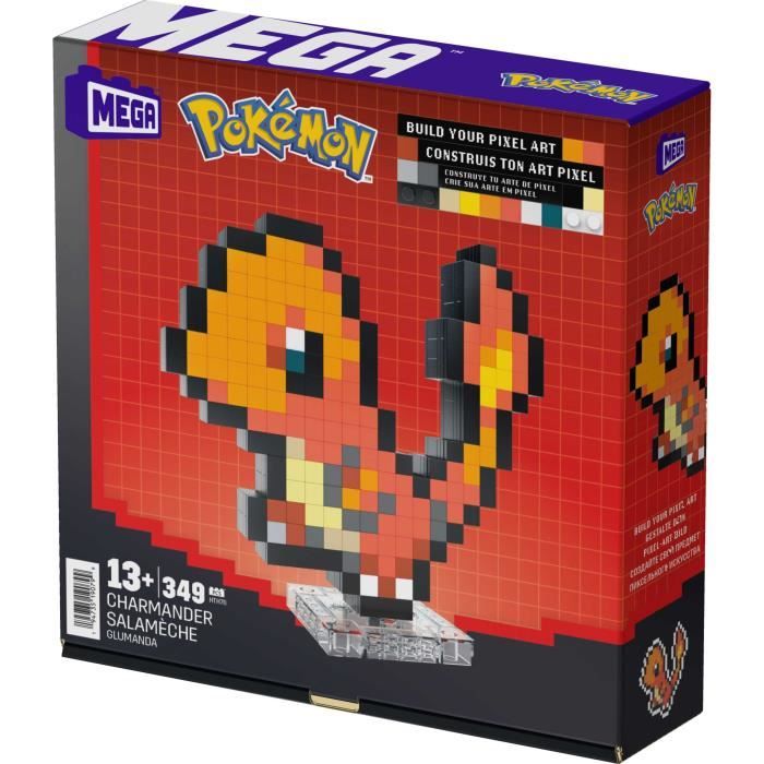 MEGA-Pok?mon-Salam?che-Coffret de construction r?tro 349 pi?ces - MEGA Pok?mon - HTH76