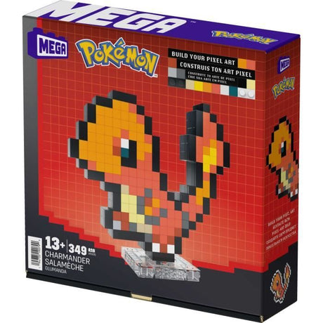 MEGA-Pok?mon-Salam?che-Coffret de construction r?tro 349 pi?ces - MEGA Pok?mon - HTH76