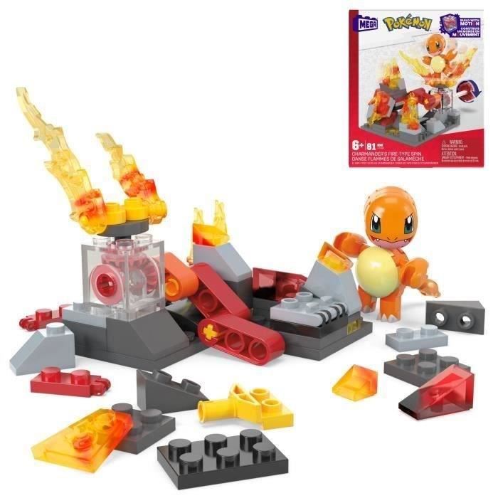 MEGA-Pokémon-Danse Flammes de Salameche-Coffret a construire (81 pcs) HTH86