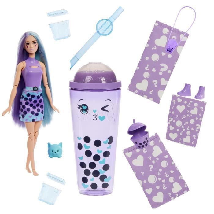 Barbie-Pop Reveal-Scented Doll Bubble Tea Series with Accessories HTJ19