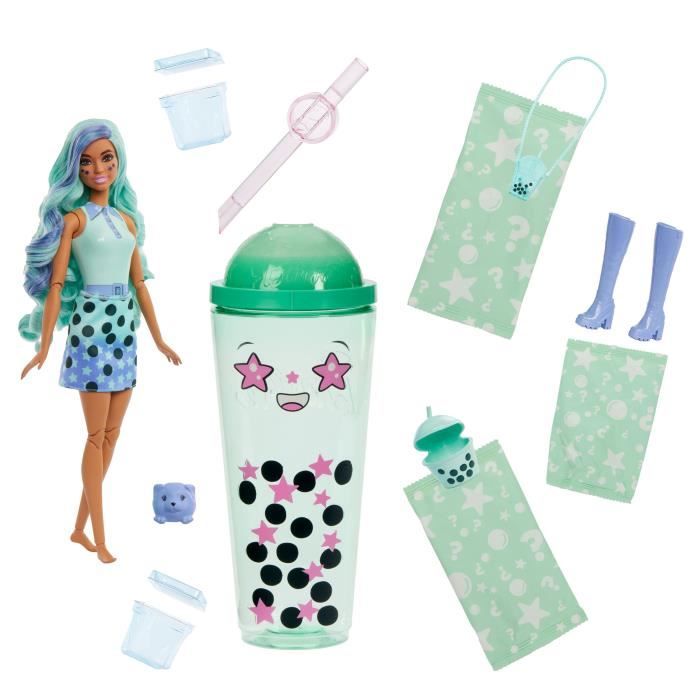 Barbie-Pop Reveal-Poupée parfumée série Bubble Tea avec accessoires HTJ21