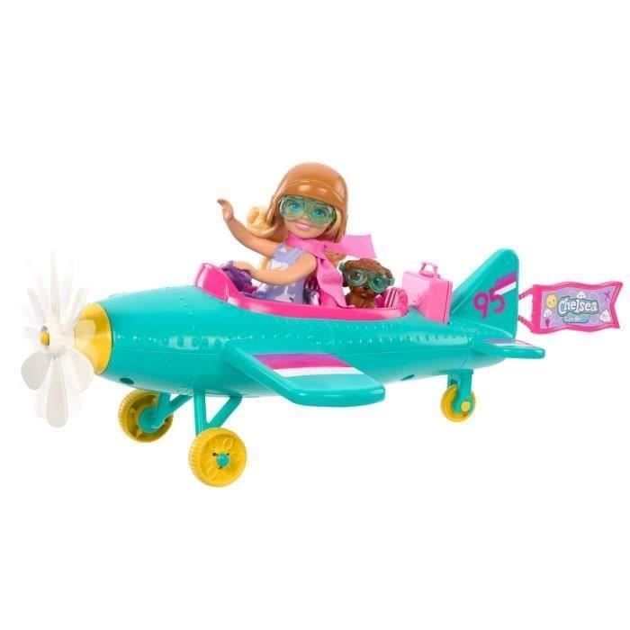 Barbie-Chelsea Can Be...-Avion et poupée-Coffret avec accessoires HTK38