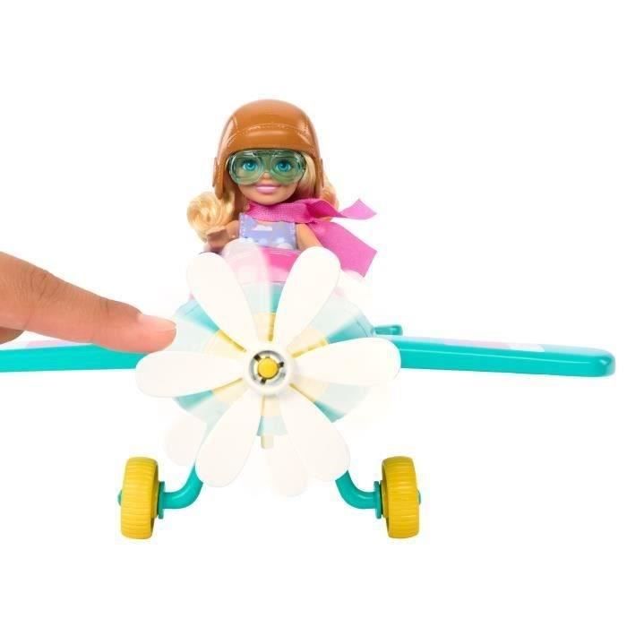 Barbie-Chelsea Can Be...-Avion et poupée-Coffret avec accessoires HTK38