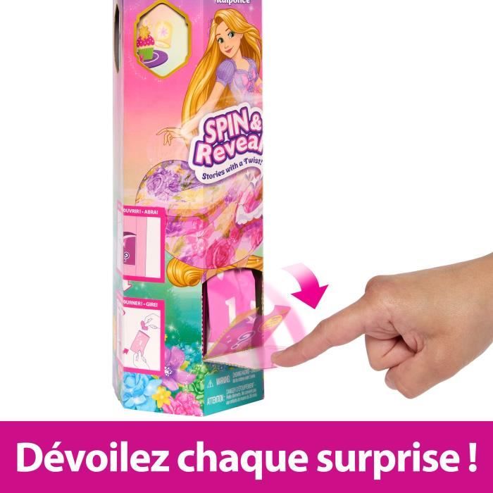 Spin†&†Reveal Raiponce Mattel PoupÈe Disney Princesses avec surprises HTV86
