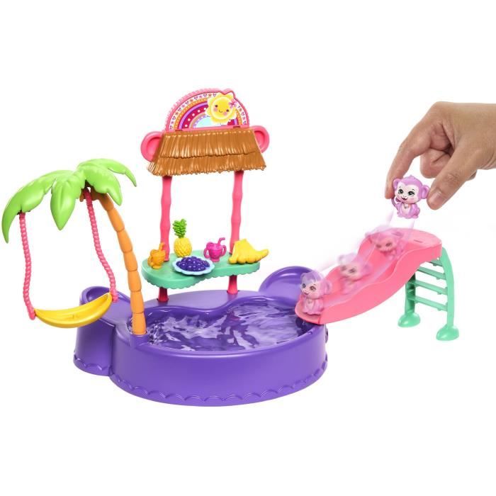 Enchantimals-Piscine singe-Coffret poupÈe et accessoires HTW73
