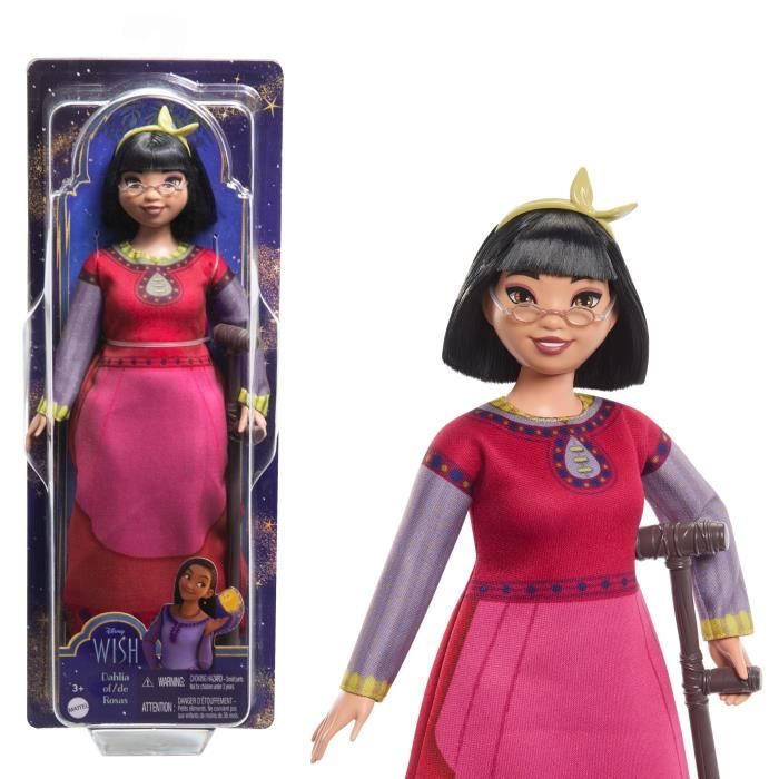 Disney Dahlia of the Kingdom of Roses Poseable Wish Doll with Removable Clothes, Accessories and Cane HPX24