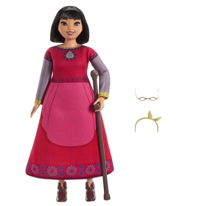 Disney Dahlia du Royaume de Rosas Poupée Wish articulée avec vetements amovibles, accessoires et canne HPX24