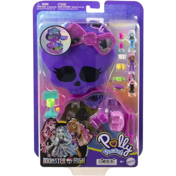 Polly Pocket-Monster High-Coffret 3 mini-figurines et 10 accessoires HVV58