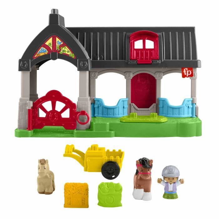 FISHER-PRICE Little People - Happy Horses Stable with 6 elements - Fisher-Price - HWR84