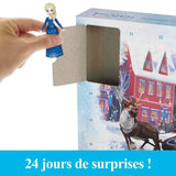 Calendrier de l'Avent La Reine des Neiges, 24 surprises avec poupées et accesssoires, Disney Frozen, Mattel, HWX20
