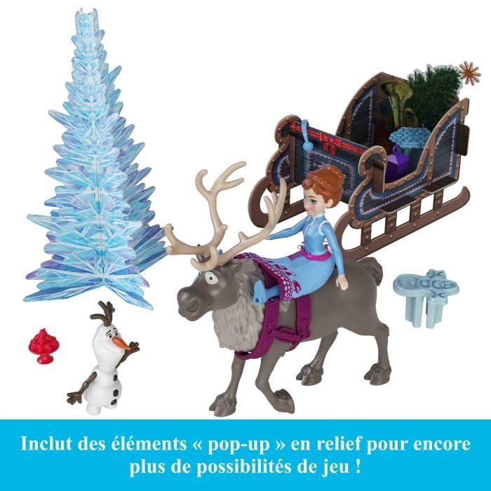 Calendrier de l'Avent La Reine des Neiges, 24 surprises avec poupées et accesssoires, Disney Frozen, Mattel, HWX20