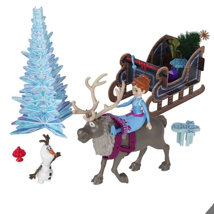 Calendrier de l'Avent La Reine des Neiges, 24 surprises avec poupées et accesssoires, Disney Frozen, Mattel, HWX20
