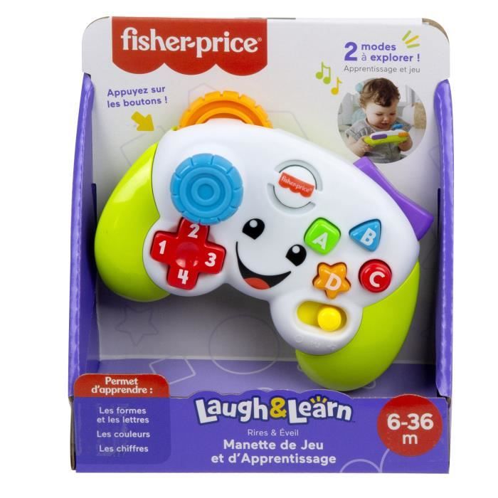 Fisher-Price-Manette de jeu et d'apprentissage Rires et …veil HXB63