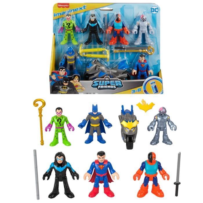 Imaginext-DC Super Friends-Coffret de figurines Deluxe avec 9 ?l?ments - Imaginext - HXF94