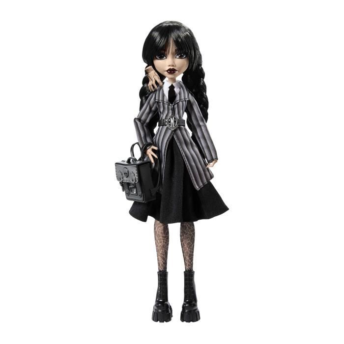 Monster High-Mercredi Addams en Uniforme-Poup?e avec La Chose - Monster High - HXJ04