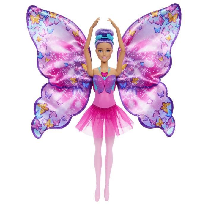 Barbie-De Danseuse a Papillon-Poupée transformation 2 en 1 HXJ10