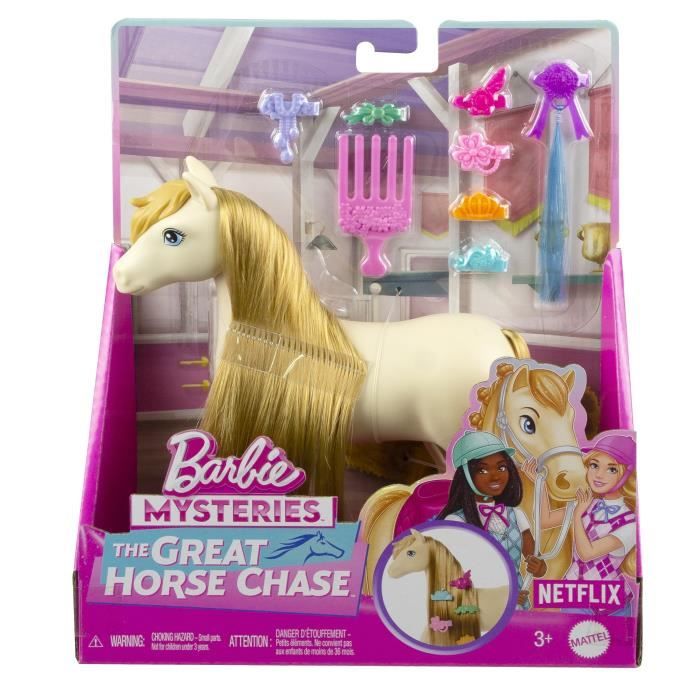 Barbie  Barbie Mysteries : The Great Horse Chase-Poney et accessoires HXJ36