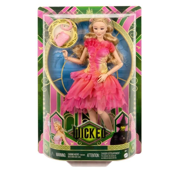 Mattel-Wicked-Poupée Glinda avec accessoires et habillages amovibles - Disney - HXT63