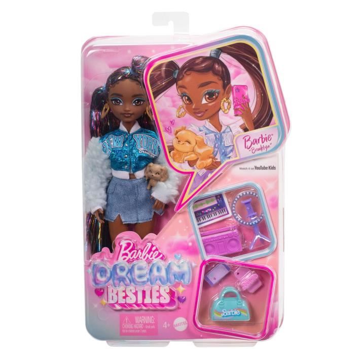 BARBIE équipe de Reve « Brooklyn »-Poupée et 8 accessoires - Barbie - HYC22