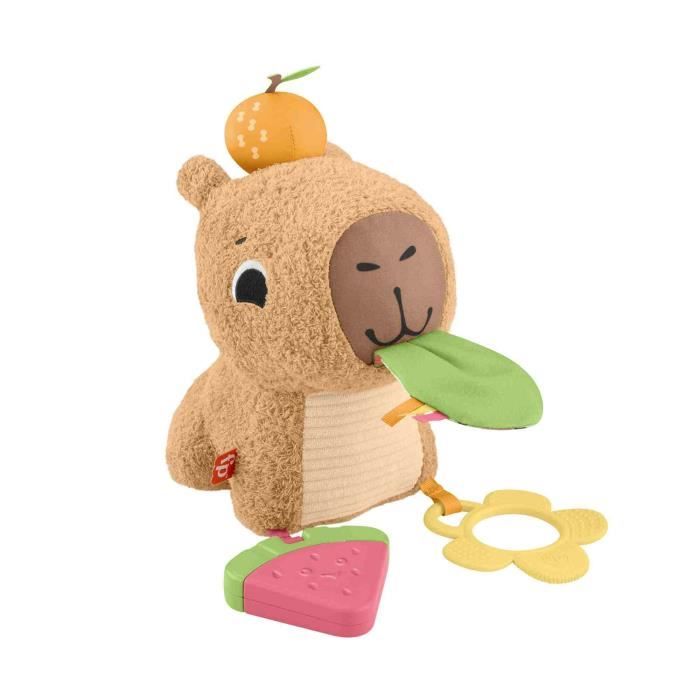 Fisher-Price-Mon Capybara C‚lins-Peluche Anneau De Dentition Et Hochet - Des 3 mois- HYR54