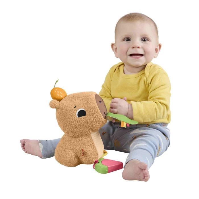 Fisher-Price-Mon Capybara C‚lins-Peluche Anneau De Dentition Et Hochet - Des 3 mois- HYR54