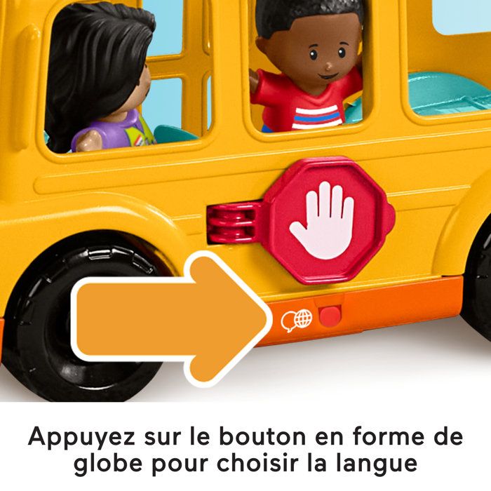Fisher-Price Little People-Le Bus Scolaire-Véhicule musical a pousser HYT03