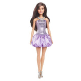 Barbie-Fashionistas-PoupÈe Brune En Robe Violette - 3 ans+ - HYT92