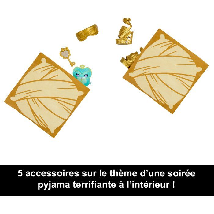 Monster High-Secrets Enfouis-Coffret Poupée Soirée Pyjama Terrifiante - 4 ans+- HYV64