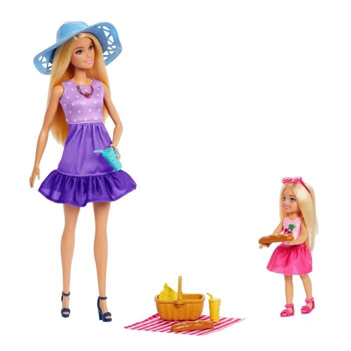 Barbie-Famille Et Amis-Barbie Pique-Nique-Coffret 2 Poupées - 3 ans+- JBF43