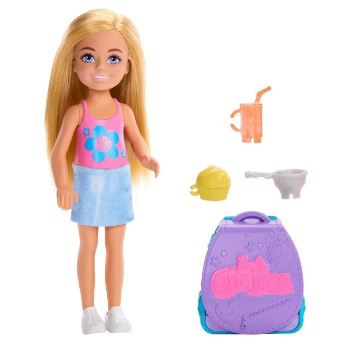 Barbie-Family and Friends-Chelsea Doll and Accessories-With BACKPACK - 3 years +- JBF46