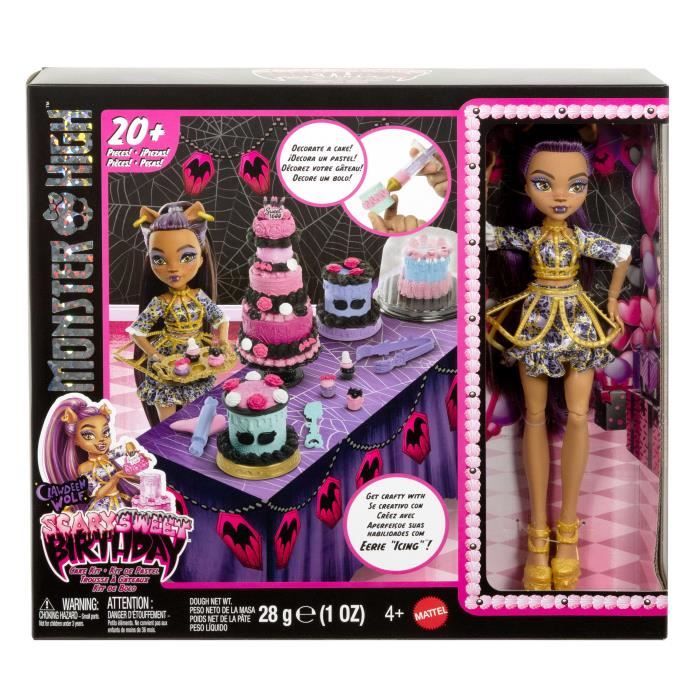 Monster High-Kit Gâteau d'Anniversaire Clawdeen Wolf - Monster High - JBG78