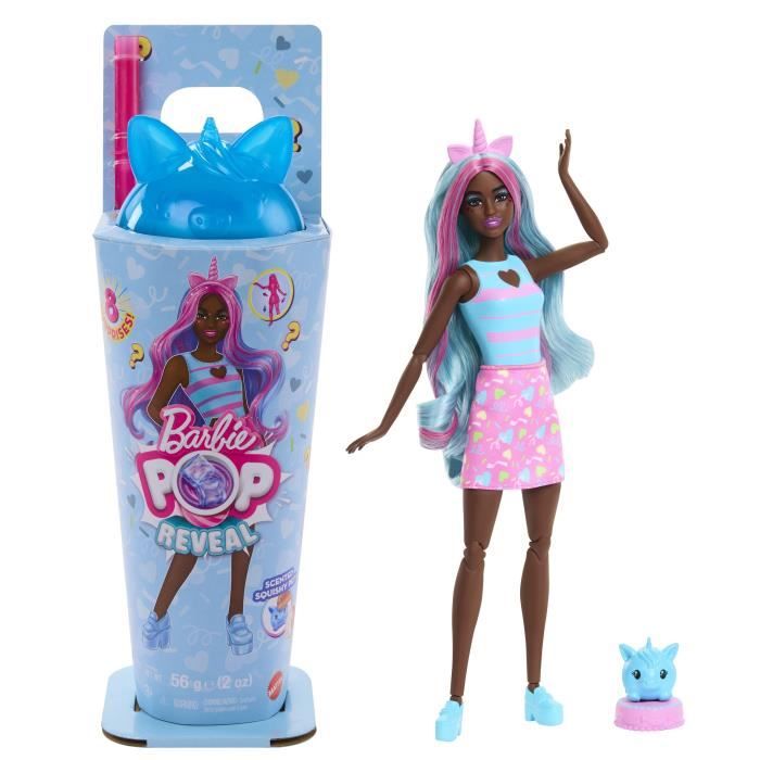 Barbie-Pop Reveal-Poupée Licorne Et Accessoires Série Shakes - 3 ans+- JCN86