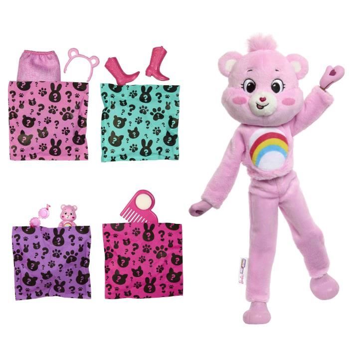 PoupÈe Barbie Cutie Reveal Bisounours Touc‚lin Rose - 3 ans+- JCN95