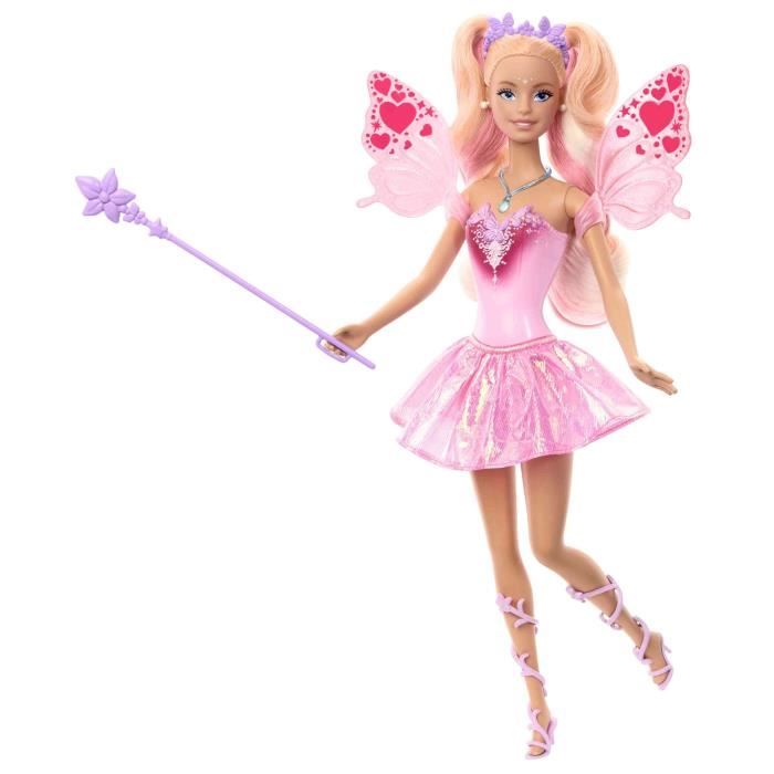 Poupée Barbie Fée-Ailes Et Tenue Avec Changement De Couleur