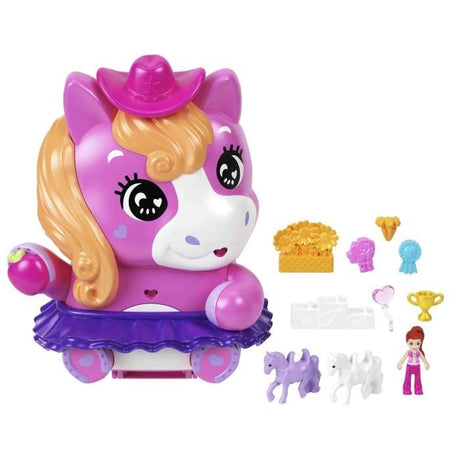 Polly Pocket-Coffret Poney Rodéo-Jouet De Voyage - 4 ans+- JCR39