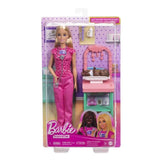Barbie-Coffret Barbie Pédiatre-Poupée Blonde Et Poupée Bébé - 3 ans+- JCR72