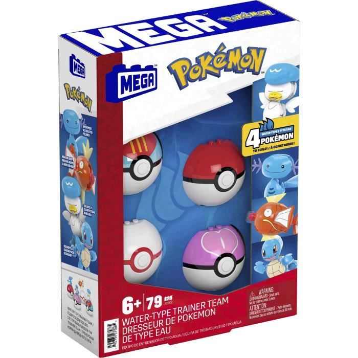 MEGA Pokémon-Dresseur De Pokémon De Type Eau-Coffret De Construction - 6 ans+- JCT42
