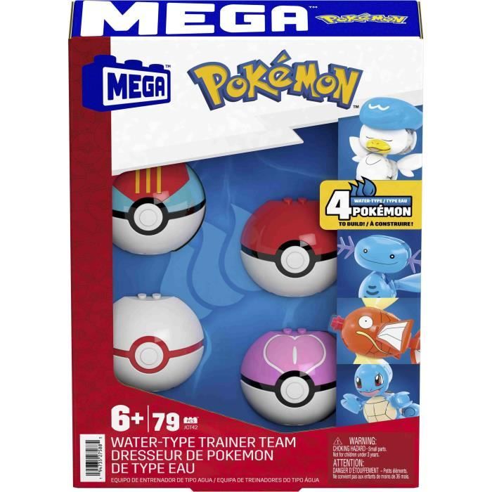 MEGA Pokémon-Dresseur De Pokémon De Type Eau-Coffret De Construction - 6 ans+- JCT42