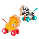 FISHER-PRICE Animaux a pousser en bois os - JFN19