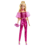Barbie - Poupée Deluxe Style - Tenue rose métallisé et cheveux blonds - Barbie - JFP40