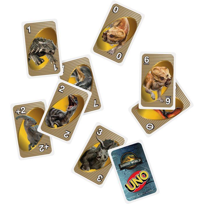 UNO Jurassic World Renaissance - Jeu de cartes - Pour toute la famille - Mattel Games - 7 ans et +
