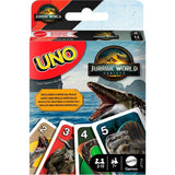 UNO Jurassic World Renaissance - Jeu de cartes - Pour toute la famille - Mattel Games - 7 ans et +