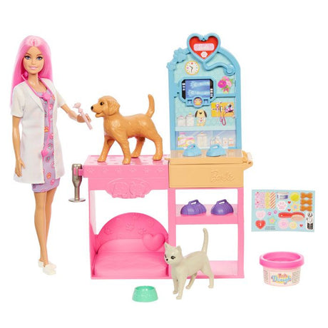 Barbie - Coffret La Clinique vétérinaire de Barbie - Poupée et accessoires - Barbie - JFX93