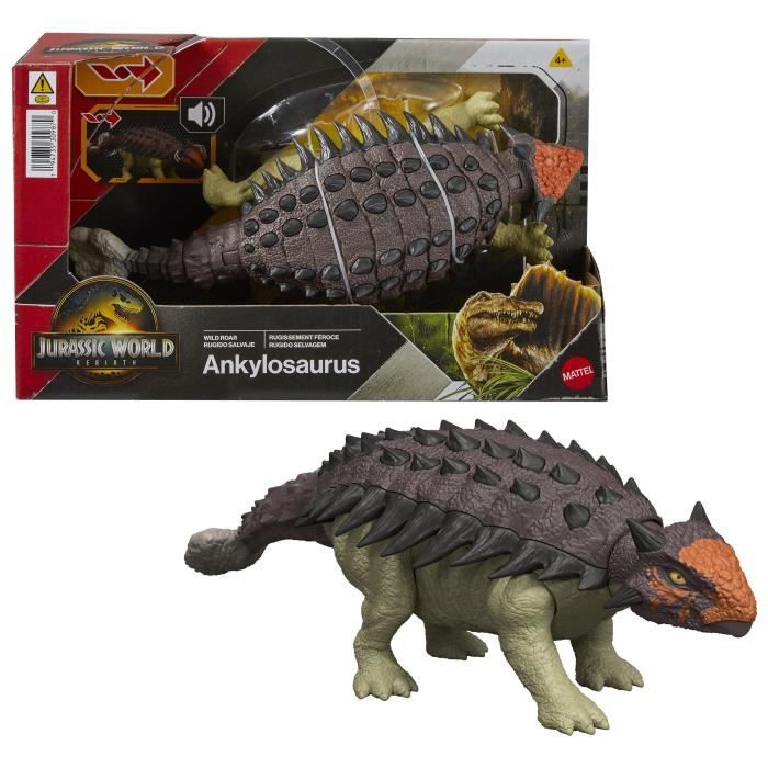 Jurassic World - Figurine articulée Ankylosaurus Rugissement féroce - Son - Jurassic World - JGB90