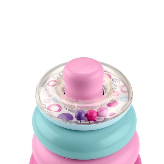 Fisher-Price - Pyramide Arc-en-ciel - Jouet d'éveil a empiler pour bébés - Fisher-Price - JGP94