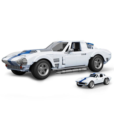Hot Wheels - Coffret de Construction Corvette Grand Sport - Avec 918 pieces - Mattel Brick Shop - JGR31