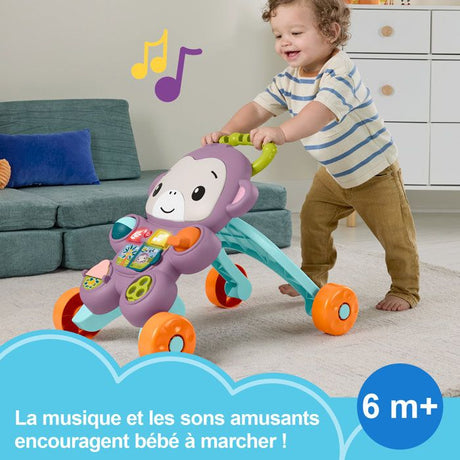 Fisher-Price - Mon Trotteur Singe Violet - Musique, lumieres et activités - Fisher-Price - JGW90