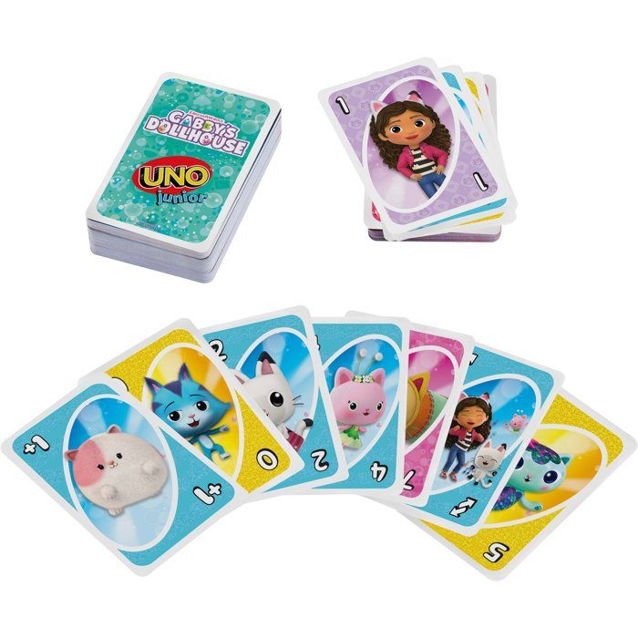 UNO Junior - Gabby et la maison Magique - Jeu De Cartes Enfants Et Parents - MATTEL GAMES - JLH17 - 7 ans et +