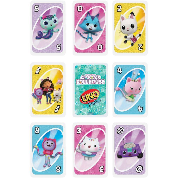 UNO Junior - Gabby et la maison Magique - Jeu De Cartes Enfants Et Parents - MATTEL GAMES - JLH17 - 7 ans et +