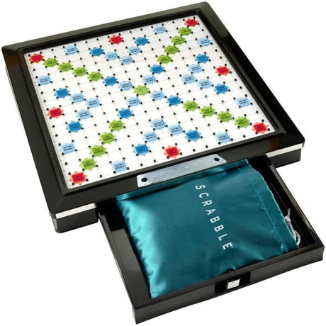 Mattel Games - Scrabble Deluxe - Jeu de société et de lettres - 2 a 4 joueurs - Des 10 ans